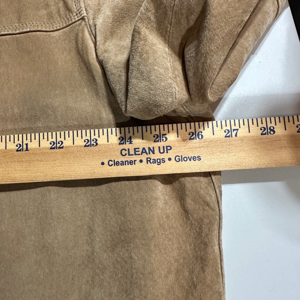 Newport Harbor Mens XXL Tan Brown Genuine Suede Leather Car Coat Jacket Tailored - Picture 9 of 10